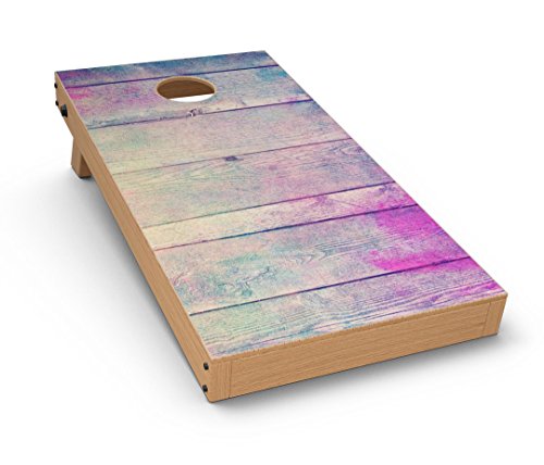 Dizajn Skinz Drveni set od drveta za kukuruz - ružičaste i plave Grunge Drvene daske