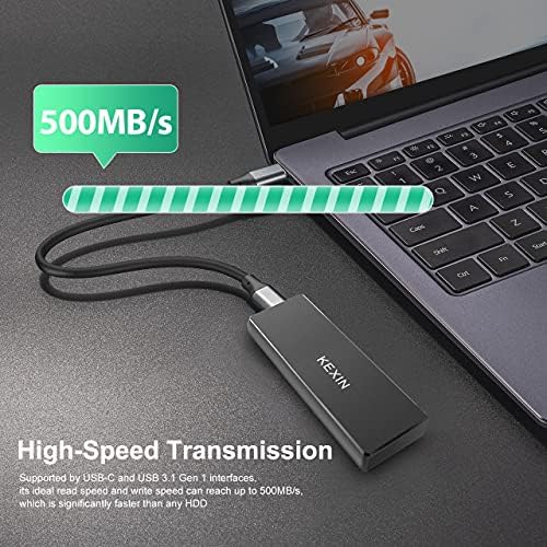KEXIN 1TB prijenosni eksterni SSD-do 500MB/s - USB-C, USB 3.1 Mini igra disk SSD SSD, kompatibilan