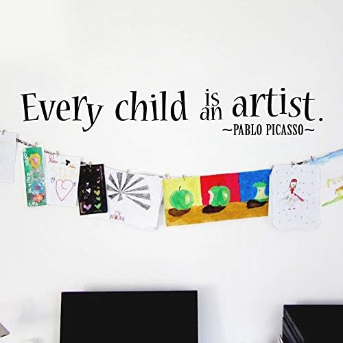 Svako dijete je umjetnik beba soba zid Decals Peel and Stick Inspirational Quotes Removable