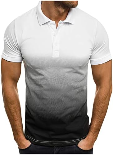 WenKomg1 muški gradijent Henley majice kratki rukav na otvorenom 2022 Modna majica Ljetna dukserica majica L0322