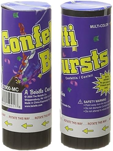 Beistle 57900-Mc Confetti Bursts, 2-pakovanje višebojnika, 7.5
