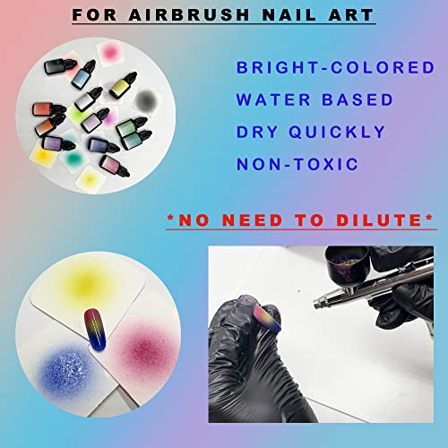 Favai Airbrush Nail Arts Airbrush sistem Kit sa setom od 12 boja Air Brush Gel lak za nokte bez razrjeđivanja