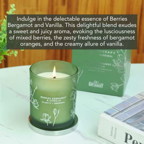 Velike bobice bergamot mirisna svijeća sa vanilom sa grožđem i trešnjam | Visoko mirisne svijeće za dom