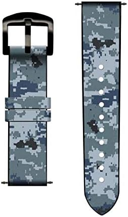 CA0274 Navy Camouflage Graphic kožni pametni sat traka za Garmin Vivoactive 4S vivomove 3s veličina