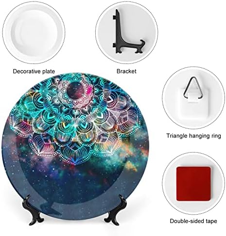 Vodenicolor Mandala sa galaksijom keramičke dekorativne ploče sa zaslonom zadrže se vešanje