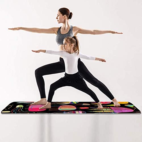 Siebzeh Colorful Painted Meduze uzorak Premium Thick Yoga Mat Eco Friendly Rubber Health &