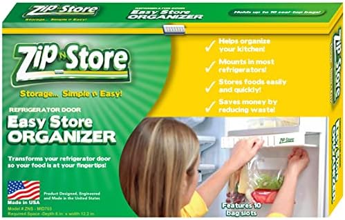 Zip N Store - vaš frižider Organizator kante - Ziploc torbe easy frižider Organizator - organizira 10 torbe,