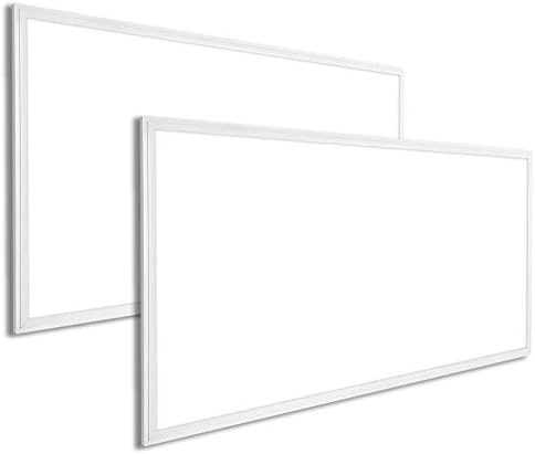 2 paket LED Panel 2ftx4ft svjetlo, 50W 5800Lm, 0-10V zatamnjiva, 100-277V, bijeli okvir, ul
