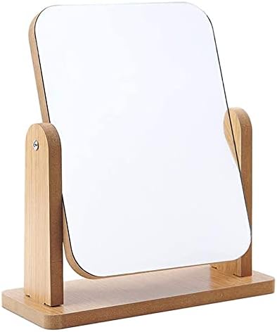 ATAAY Kozmetičko ogledalo za 360 stepeni rotirajuće stolno ogledalo za šminkanje drveno stolno ogledalo