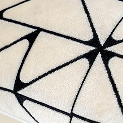 Aeckself 12 x 20 inča Bijele geometrijske crne ploče za rezanje baršunastih jastuka Luksuzni