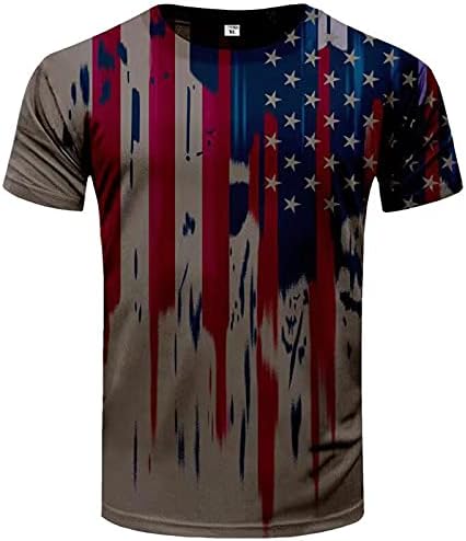 Muška SAD zastavu Američki Patriotski T Shirt kratki rukav 4. jula majice Street Soldier Patriotski