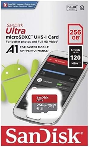 SanDisk Ultra 256GB Micro SD kartica za Motorola telefon radi sa Moto G Power, jedan 5G Ace, Moto