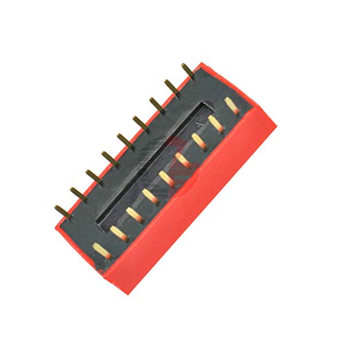 20kom Slide type Switch modul 2.54 mm 9-bitni 9 položaj Way Dip crveni nagib