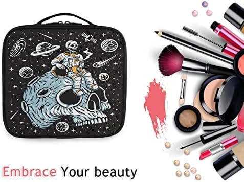 Mnsruu Ženska makeup torba astronauti na lubanju Planet Makeup Torba Organizator Travel Cosmetic