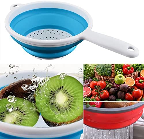 Giligege Kuhinjska filter Košara s ručkom voće i povrće Košarice okrugle voće i povrće Odvodnjavanje sa izljevom