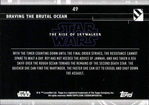 2020 TOPPS Star Wars Raspon Skywalker serije 2 plave 49 Hraving brutalne kambine za trgovinu okeanom