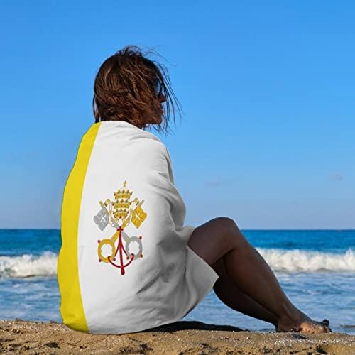 Vatikanska Zastava peškir za plažu putovanje brzo sušeći Kućni ručnici za odrasle lagani pokrivač za bazen