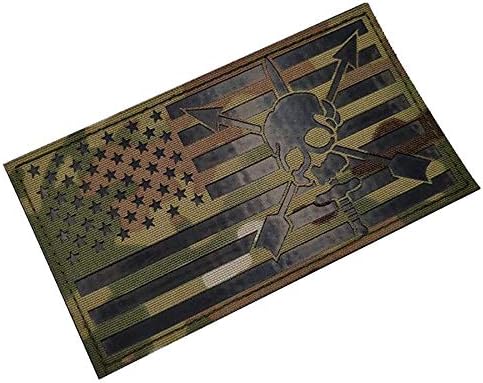 IR infracrveni reflektirani gusarski američki američki zastava za zastavu, amblem Taktički vojni moralni