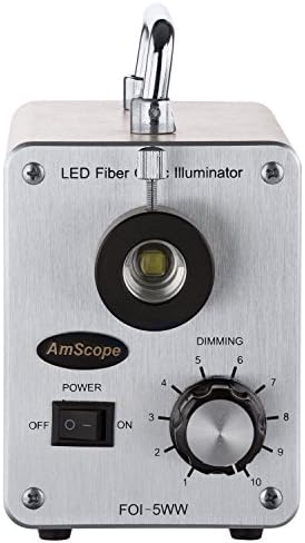 AmScope LED-50WY 50W LED optička vlakna dvostruka Gooseneck svjetla mikroskopski iluminator