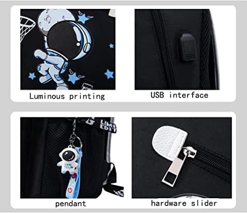 Moderan ruksak za računare sa USB portom Poslovni poslovi za muškarce / žene Cartoon Astronaut Glow