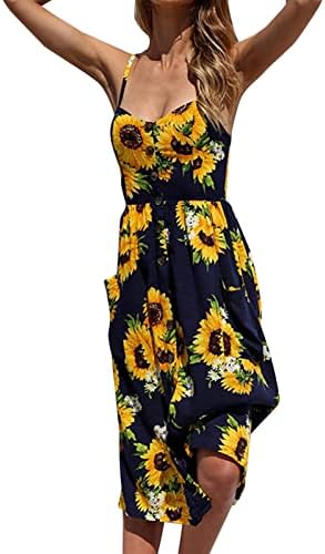 Getbee ljetne haljine za žene 2023, ženska pamučna ljetna plaža haljina od sunčane kaiševe