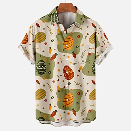 Uskršnje majice za muškarce zečje jaja šargarepa Grafičke majice kratki rukav revel pulovers labave casual bluza