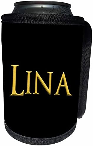 3Droza Lina, zajedničko žensko ime u Americi. Žuta na crnoj boji. - Može li se hladnije flash omotati