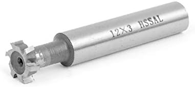X-DREE 12mm prečnik sečenja 3mm dubina sečenja 6 flauta ravna izbušena rupa t otvor za kraj mlin (12 mm