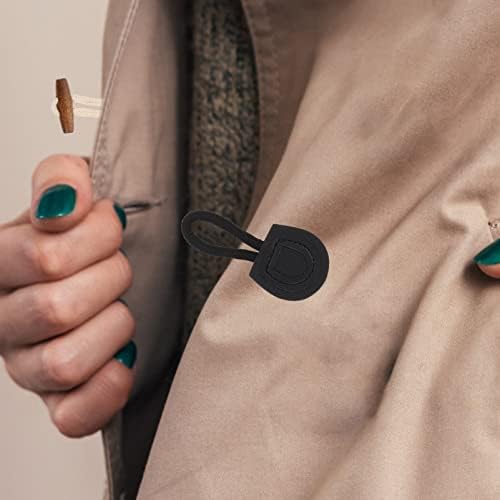 MagicLulu 6 pari Vintage kožni rog gumb za kožu kožom kožom tipka za zatvaranje Drveni preklopni