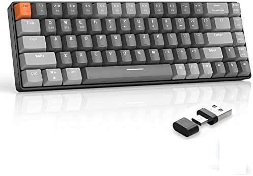 ZIYOU LANG RK68 60% bežična mehanička tastatura, Bluetooth 5.0/2.4 Ghz dual mode prijemnik,Mini 68-taster koji