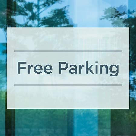 CGsignLab | Besplatni parking-bazični teal Cling Cling | 18 x12