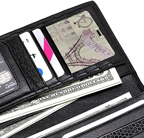 Romantična Pariz kreditna bankovna kartica USB flash diskove Prijenosni memorijski stick tipka za pohranu 32g