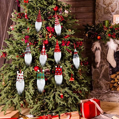 GENNISSY 9 paket Božić Patuljci ukrasi skandinavski Santa Elf plišani Božić viseći Patuljci ukrasi viseći