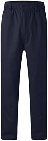 Miashui kuhinjske pantalone za muškarce muške modne labave pamučne plus veličine džepne vezice elastične pantalone