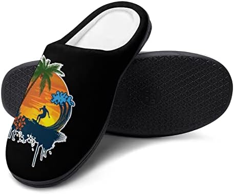 Sunset surfanje sa kokosovim ženskim pamučnim papučama lagane perive kućne cipele za Spa spavaću sobu