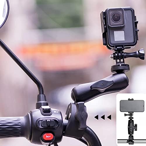 360 ° nosač za motocikl nosač kamere nosač nosača 1/4 metalni štand za GoPro Hero10 / 9/8/7/6/5/4 akcijsku