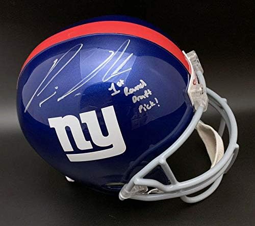 Princ Amukamara potpisao divove F / S kaciga 1st DP RookieGraph PSA / DNK NFL kacige sa autogramom sa autogramom