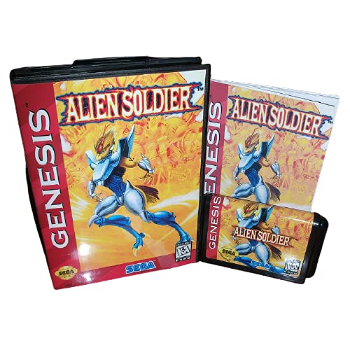 Aditi Alien Sollier nam pokriva kutiju i priručnik za megadrive video igru ​​16-bitna MD kartica