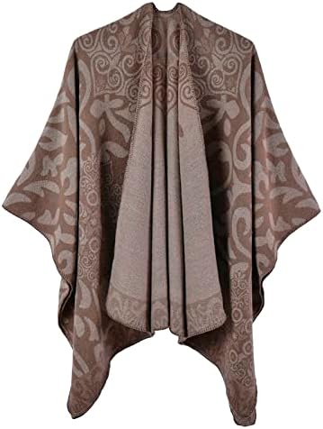 Ženski ispisani šal modni topli mekog kardiganca s dvostranim zadebljanim šal zadebljanim haljinama