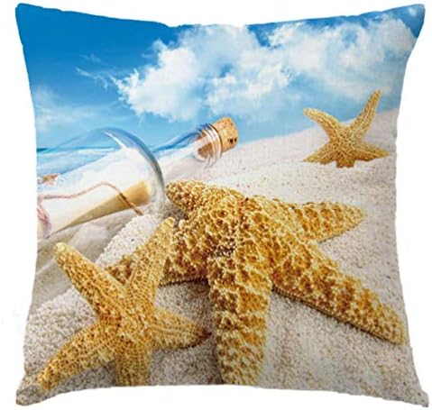 7-koloroža Nautički primorski dekor jastučići prekrivači / seashell / pijesak / Konch / Plaža kuća ukrasni