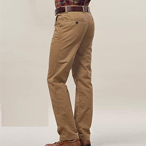 Muške Opuštene Pantalone Za Ležerne Pamučne Pantalone Chino Ravne Prednje Klasične Ravne Pantalone Lagane
