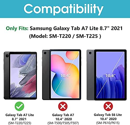 Galaxy Tab A7 Lite 8.7 inča 2021, Ugokaza Flip postolje Lagana tanka amonijala od udara Meka