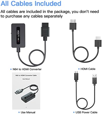 Konverter kablova N64 u HDMI podržava 4 : 3 i 16 : 9 HDMI izlazni prekidač, HDMI kabl za N64, Nintendo64