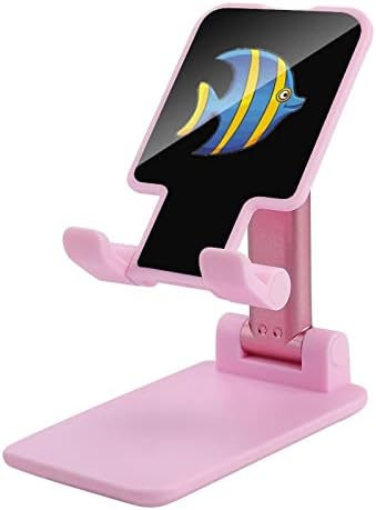 Tropska riba za mobitel za stol za stol sklopivi držač telefona visina Podesivi čvrst postolje ružičasti