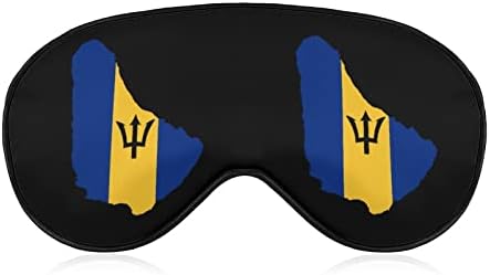 Mapa zastava Barbados Ispis maska ​​za oči Svjetlospano za blokiranje maske za spavanje s podesivim remen