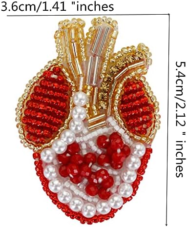 Zerled srčani zakrpa krune srčane dekorske značke Applique šivati ​​zakrpe za broševe odjeću ukrašena šivaći