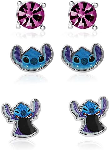 Disney Lilo i Stitch modni set naušnica, 3 para, naušnice