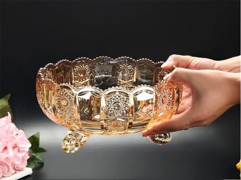 Bbsj Crystal Glass voće Snack plate Matica & sušena kutija sa poklopcem Vase Candy Salat Dish vjenčanje