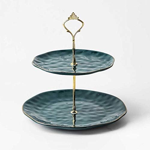 SHYPT keramički stalak za torte 2-slojni elegantni desertni tanjir dekoracija za kućne zabave Porculanski