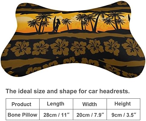 Tropska frangipanija sa palmima izlaska suncobrana jastuk od automobila 2 kom. Prozračna glava